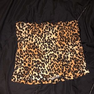 cheetah print tube top